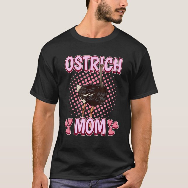 Camiseta Mulheres Meninas Ostrich Mãe Dia de as mães De Cit (Frente)