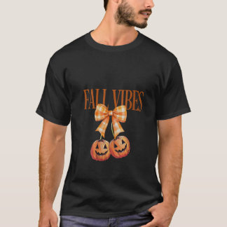 Camiseta Mulheres Meninas Pumpkin Cheeries Coquet outono