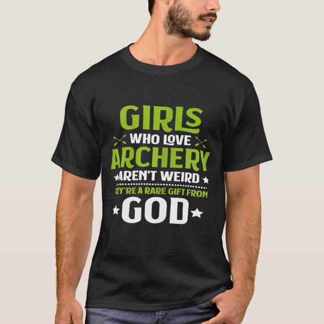 Camiseta Mulheres Meninas Que Adoram Archery Archery (Frente)