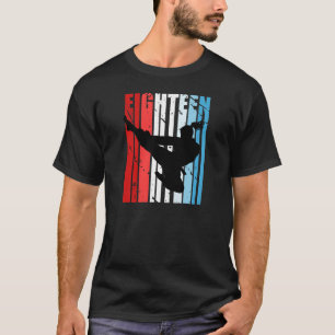 Camiseta Mulheres Meninas Taekwondo 18º Aniversário - Retro