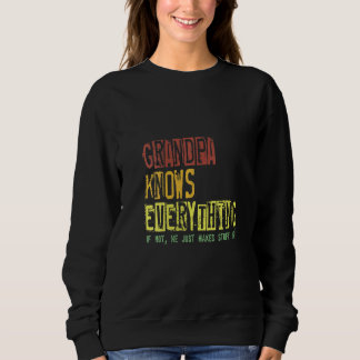 Camiseta Mulheres Meninas Vovô Retro Vovô Sabe Tudo
