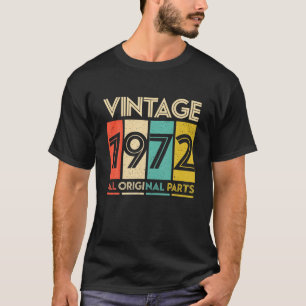Camiseta Mulheres Mens 50º Aniversário - 1972 Vintage All O