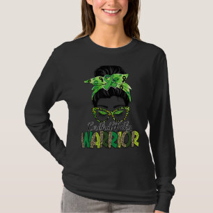 Camiseta Mulheres Mensageiras Bun Verde Fita Cerebral Palsy