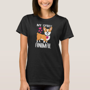 Camiseta Mulheres Meu Cachorro De Corgi De Espírito Animal