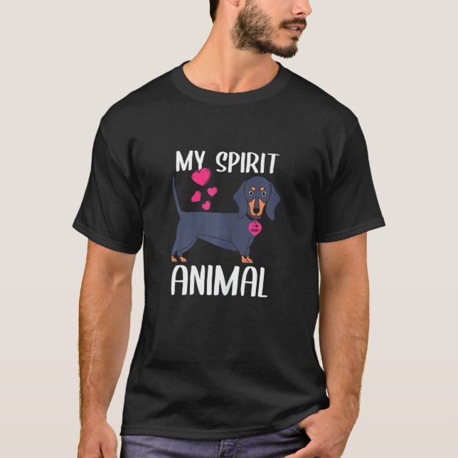 Camiseta Mulheres Meu Cão De Dachshund Animal Espírito Que  (Frente)