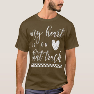 Camiseta Mulheres Meu Coração Está No Trilho Motocross BMX