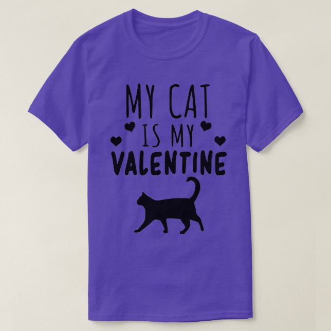 Camiseta Mulheres Meu Gato É Meu Namorados Kitten Lover Hea (Frente do Design)