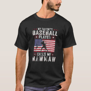 Camiseta Mulheres Meu Jogador De Baseball Favorito Me Chama