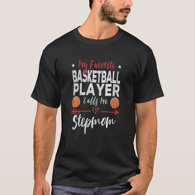 Camiseta Mulheres Meu Jogador De Basquete Favorito Me Chama (Frente)