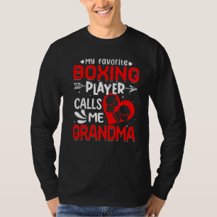 Camiseta Mulheres Meu Jogador De Boxas Favorito Me Chama De