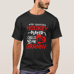 Camiseta Mulheres Meu Jogador De Hóquei Favorito Me Chama D