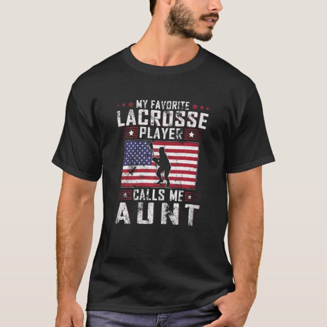 Camiseta Mulheres Meu Jogador De Lacrosse Favorito Me Chama (Frente)