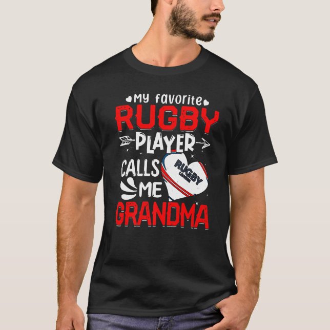 Camiseta Mulheres Meu Jogador De Rugby Favorito Me Chama De (Frente)