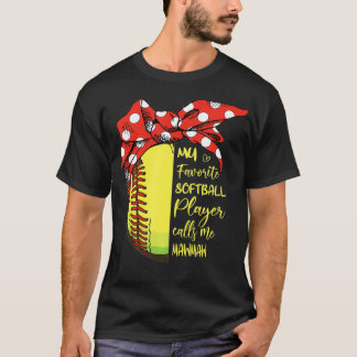 Camiseta Mulheres Meu Jogador De Softball Favorito Me Chama