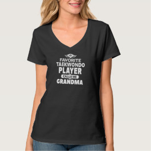 Camiseta Mulheres Meu Jogador de Taekwondo Favorito Me Cham