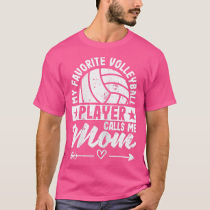 Camiseta Mulheres Meu Jogador De Voleibol Favorito Me Chama