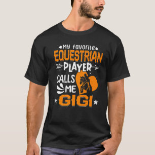 Camiseta Mulheres Meu Jogador Equestre Favorito Me Chama Gi
