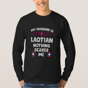 Camiseta Mulheres Meu Marido É Laos Laos Traje Típico