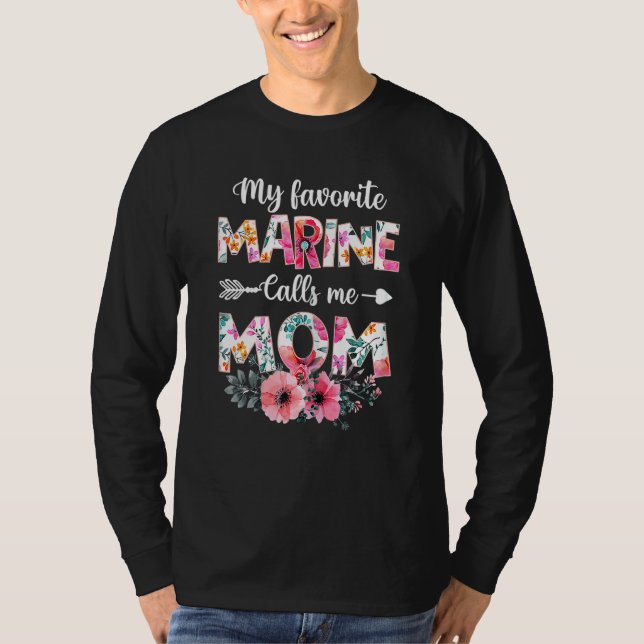 Camiseta Mulheres Meu Marinho Favorito Me Chama Mãe Mil Mar (Frente)