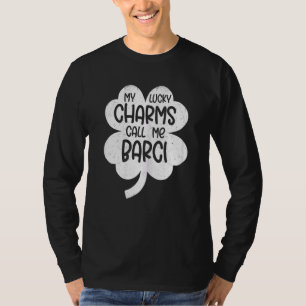 Camiseta Mulheres Meus Charmes Sortudos Me Chamam De Barci