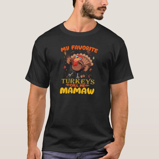 Camiseta Mulheres Meus Perus Favoritos Me Chamam De Mamaw A (Frente)
