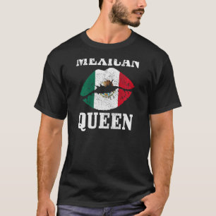 Camiseta Mulheres mexicanas Rainha do México Bandeira Orgul