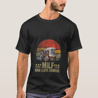 Camiseta Mulheres MILF Homem Eu Adoro Agricultura Funny Ret