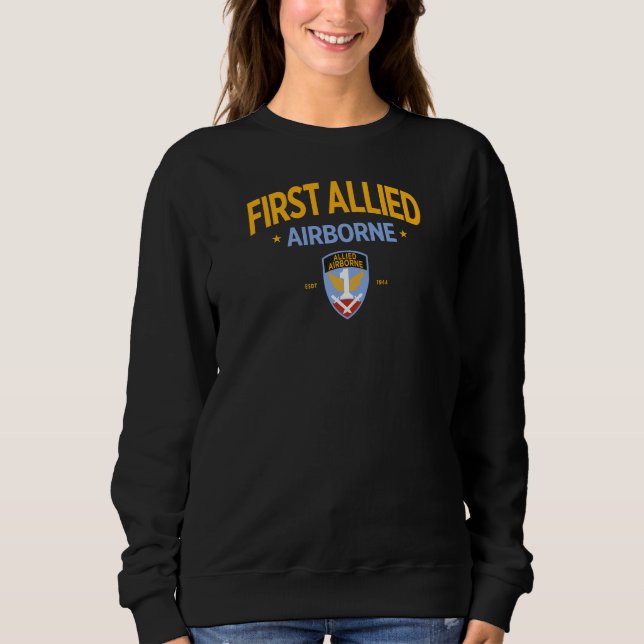 Camiseta Mulheres Militares Americanas de 1rua Allied Airbo (Frente)