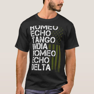 Camiseta Mulheres Militares Aposentadas Alphabet Retir