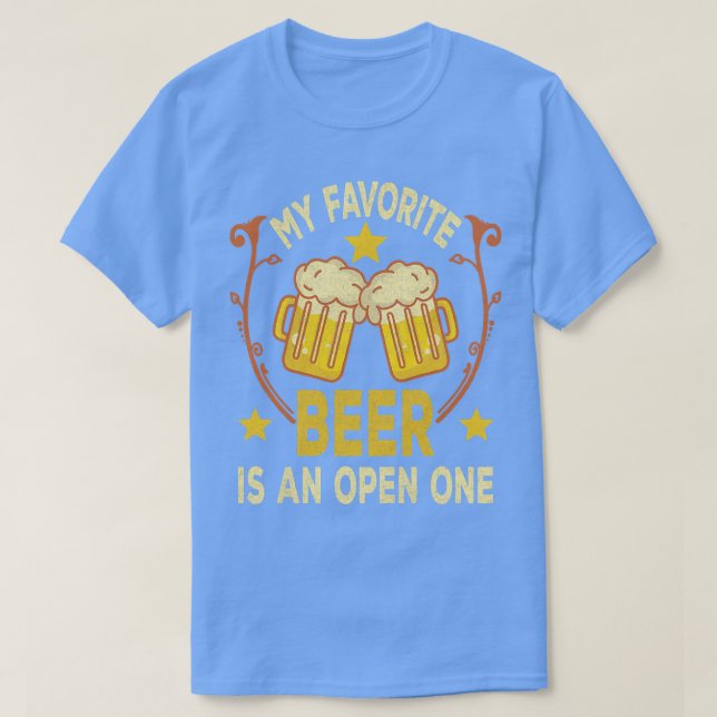 Camiseta Mulheres Minha Cerveja Favorita É Aberta  (Frente do Design)