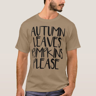 Camiseta Mulheres Mínimas Engraçadas Dizendo Outono Deixa P