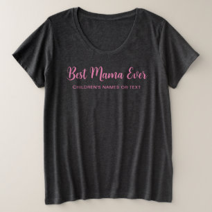Camiseta Mulheres Modelo de Caligrafia Moderna Melhor Mamãe