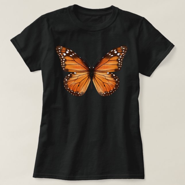 Camiseta Mulheres Monarca Borboleta Mulheres Milkweed Natur (Frente do Design)