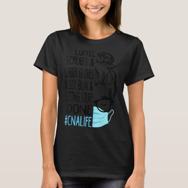 Camiseta Mulheres Morrem De Café Esfregando E Luvas De Borr (Frente)