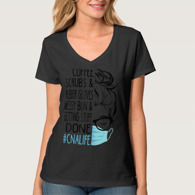 Camiseta Mulheres Morrem De Café Esfregando E Luvas De Borr (Frente)