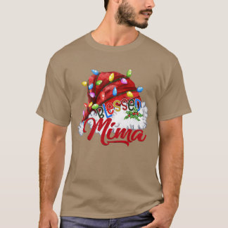 Camiseta Mulheres Mulheres Abençoado Mima Chapéu de Papai N