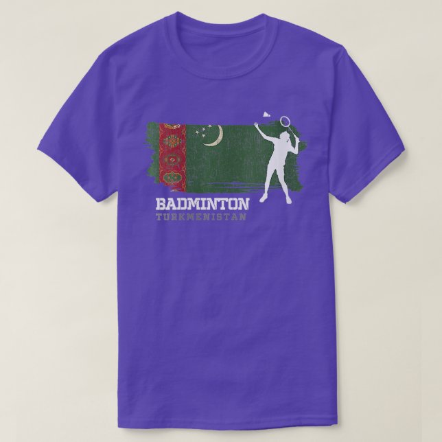 Camiseta Mulheres Mulheres Badminton Turcomenistão Jogos Lí (Frente do Design)