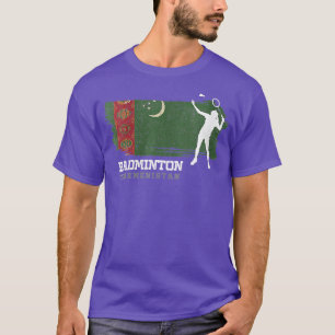 Camiseta Mulheres Mulheres Badminton Turcomenistão Jogos Lí