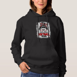 Camiseta Mulheres Mulheres Softball Mãe Mensagem Bun Loud E