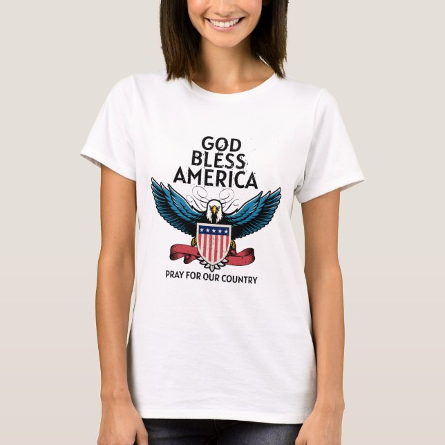 Camiseta Mulheres na América deus abençoe (Frente)
