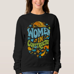 Camiseta Mulheres na Construção Retro Empoderamento