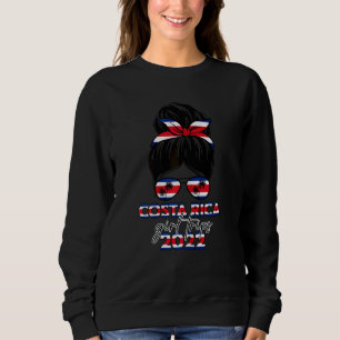 Camiseta Mulheres na Costa Rica Meninas Trip 2022 Messy Bun