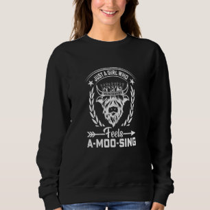 Camiseta Mulheres na Escócia Highland Pecuária Farmeira Bov