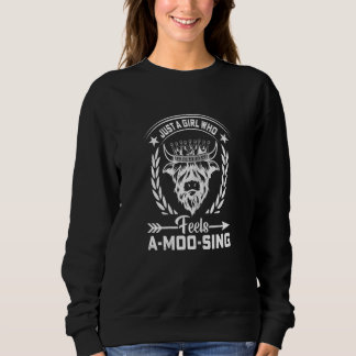 Camiseta Mulheres na Escócia Highland Pecuária Farmeira Bov