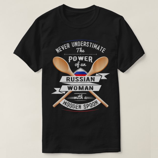 Camiseta Mulheres na Rússia Sinalizador de Souvenirs para r (Frente do Design)