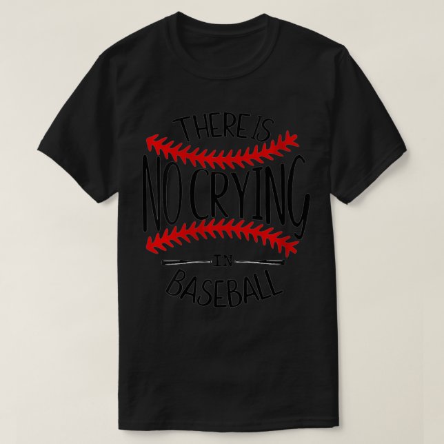 Camiseta Mulheres Não Choram no Baseball, Softball Co (Frente do Design)