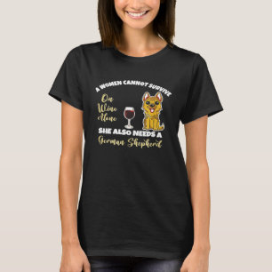 Camiseta Mulheres Não Conseguem Sobreviver Só Com Vinho Pas