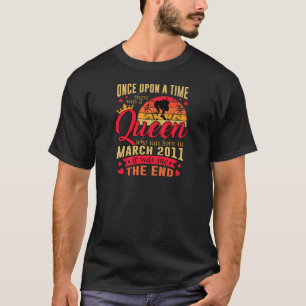 Camiseta Mulheres Nascer Rainha Em Março De 1933 90 Anivers