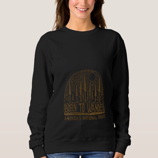 Camiseta Mulheres Nasceres de Percorrer o Parque Nacional d (Frente)