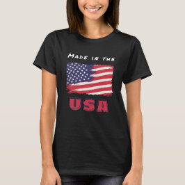Camiseta Mulheres Negra Patriot USA